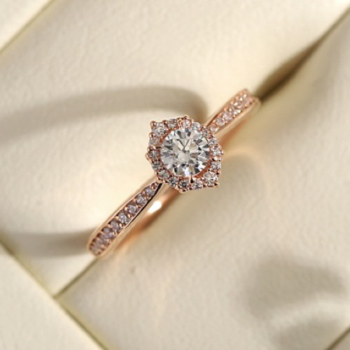 Rose Gold Diamond Engagement Ring SS0096