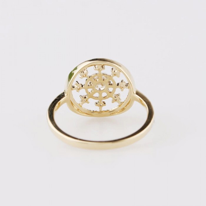 Pırlanta Özel Tasarım Sarı Altın Yüzük SS0140