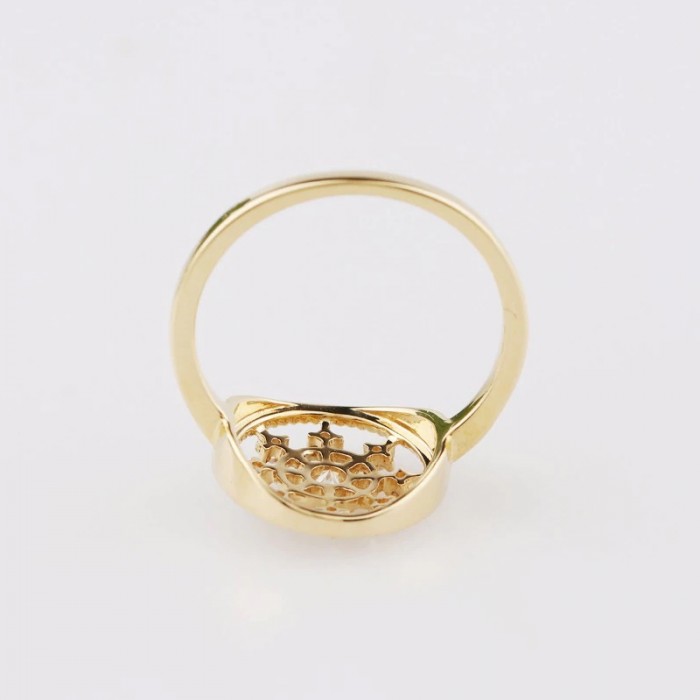 Pırlanta Özel Tasarım Sarı Altın Yüzük SS0140