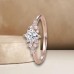 Princess Square Diamond Gold Wedding Ring 