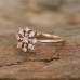 Diamond Engagement Cluster Ring 14K Rose Gold SS0137