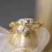 Rococo Style Diamond Yellow Gold Ring SS0086