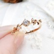 Natural Diamonds Ivy Leaf Design Ring SS0361