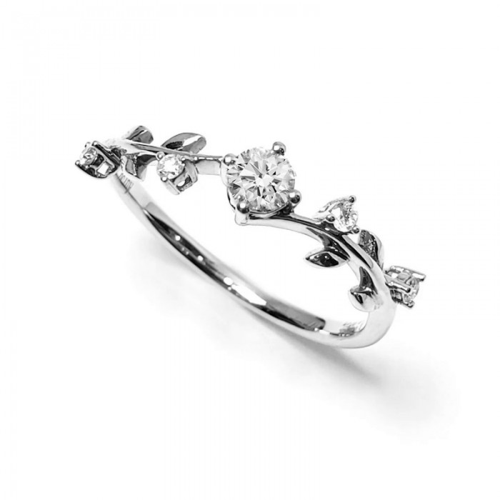 Natural Diamonds Ivy Leaf Design Ring SS0361