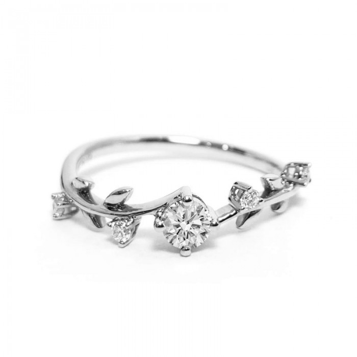 Natural Diamonds Ivy Leaf Design Ring SS0361