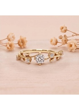 Natural Diamonds Ivy Leaf Design Ring SS0361