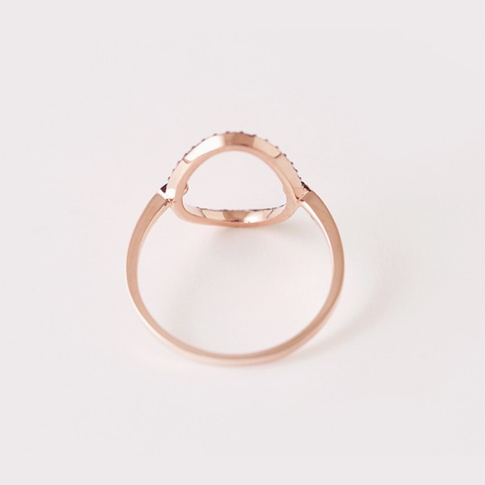 Siyah Pırlantalı Modern Tasarım Yüzük SS0065