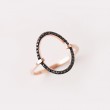 Black Diamond Big Circle Open Ring SS0065