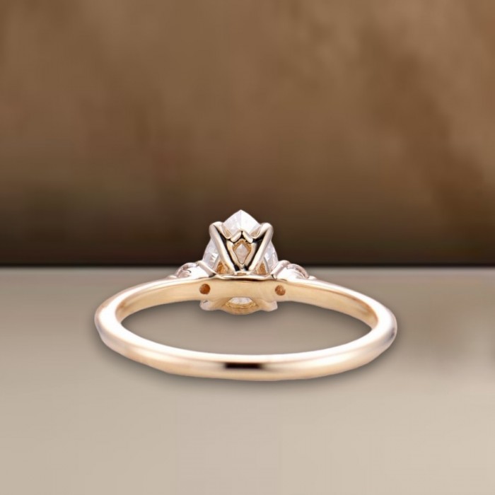 Pear Drop Diamond Classic Engagement Ring 