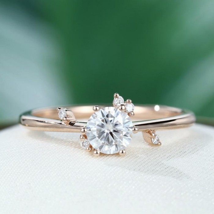Rose Gold Engagement Diamond Ring SS0011 Rose Gold Engagement Diamond Ring SS0011