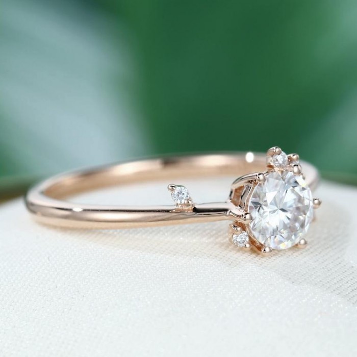 Rose Gold Engagement Diamond Ring SS0011 Rose Gold Engagement Diamond Ring SS0011