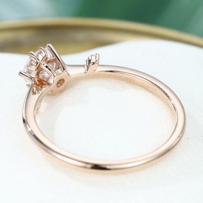 Rose Gold Engagement Diamond Ring SS0011 Rose Gold Engagement Diamond Ring SS0011