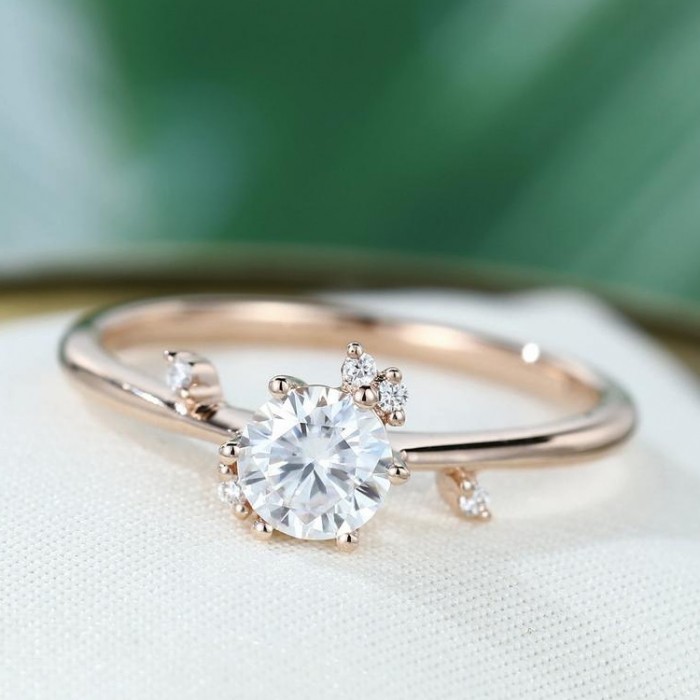 Rose Gold Engagement Diamond Ring SS0011 Rose Gold Engagement Diamond Ring SS0011