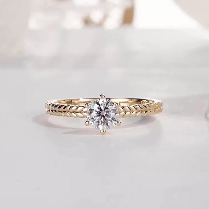 Leaf Design Diamond GIA Certificate Ring SS0164 Leaf Design Diamond GIA Certificate Ring SS0164