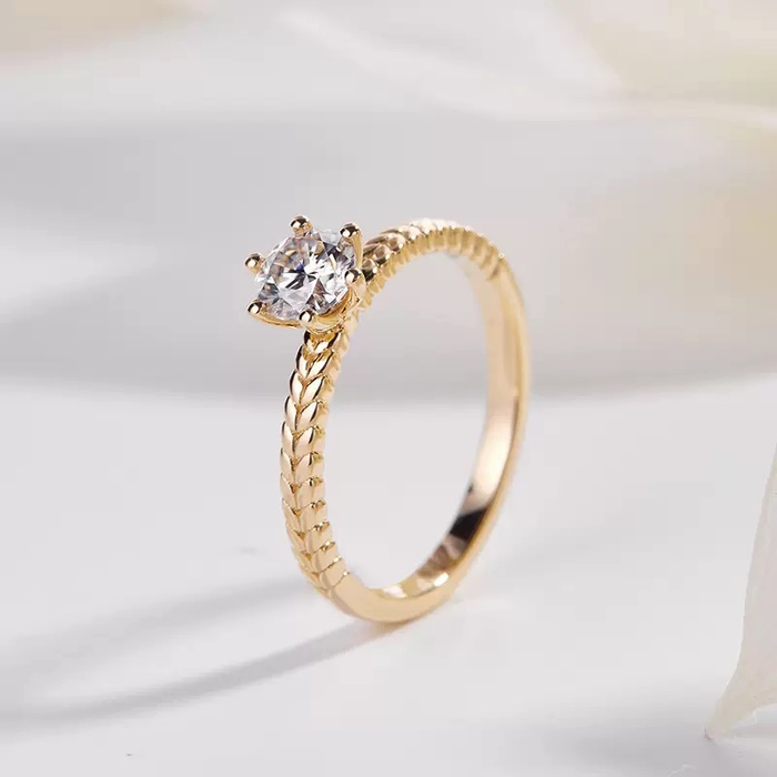 Leaf Design Diamond GIA Certificate Ring SS0164 Leaf Design Diamond GIA Certificate Ring SS0164