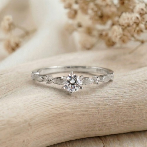 Vintage Style Proposal Engagement Diamond Ring SS0051