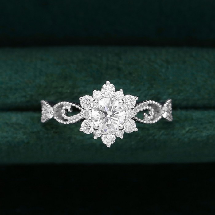 Kartanesi Tasarım Pırlanta Vintage Yüzük 