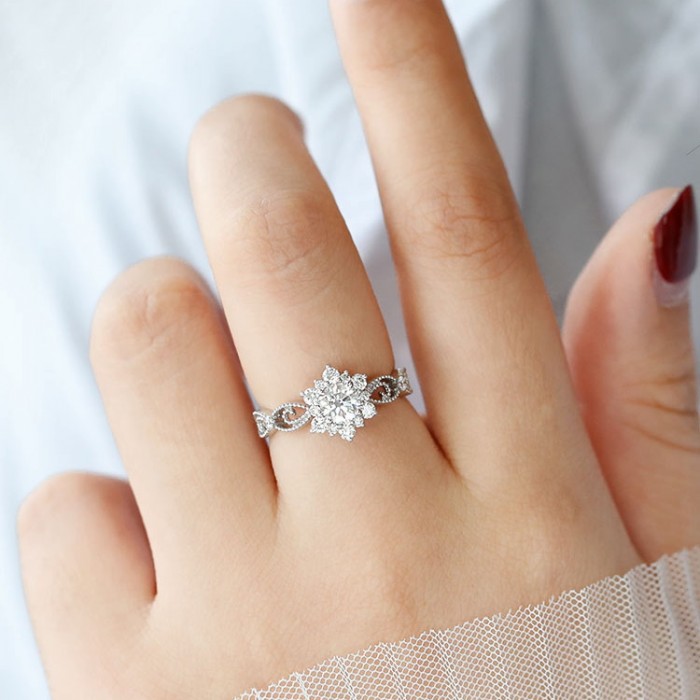 Kartanesi Tasarım Pırlanta Vintage Yüzük 