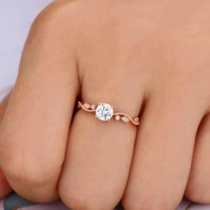 0.44 Carat Diamonds Vintage Leaf Ring SS0193 0.44 Carat Diamonds Vintage Leaf Ring SS0193
