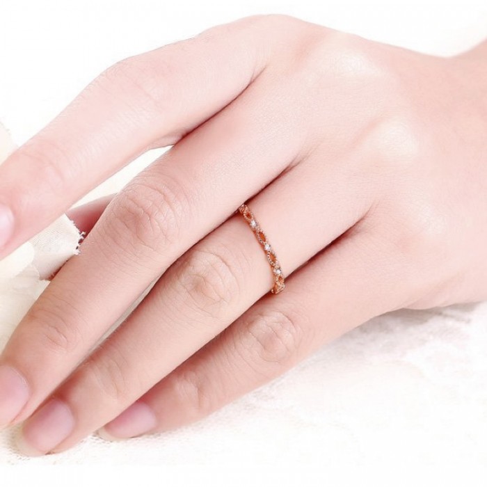 Diamond Half Eternity Vintage Style Band SS0138