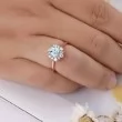 Floral Aquamarine And Diamond Rose Gold Ring SS0183