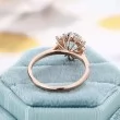 Floral Aquamarine And Diamond Rose Gold Ring SS0183