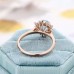 Floral Aquamarine And Diamond Rose Gold Ring SS0183