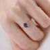 Oval Purple Amethyst & Diamond Cluster Ring SS0251