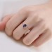 Oval Purple Amethyst & Diamond Cluster Ring SS0251