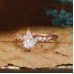 Kite White Aquamarine & Diamond Asymmetric Ring 