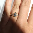 Drop Aquamarine & Diamond Engagement Ring SS0331