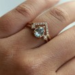 Drop Aquamarine & Diamond Engagement Ring SS0331