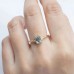 Emerald Cut Aquamarine & Diamond Ring SS0327