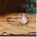 Kite White Aquamarine & Diamond Gold Ring 