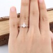 Kite White Aquamarine & Diamond Gold Ring 