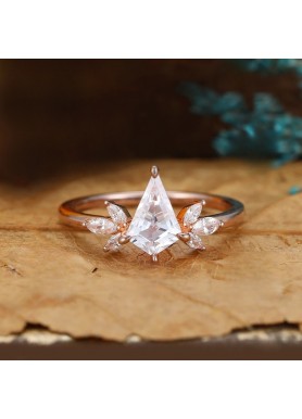 Kite White Aquamarine & Marquise Diamond Ring SS0380