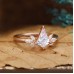 Kite White Aquamarine & Marquise Diamond Ring 