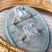 Octagon Aquamarine & Diamond Design Ring SS0081