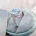 Octagon Aquamarine & Diamond Design Ring SS0081