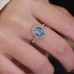 Oval Aquamarine & Diamond Engagement Ring SS0310