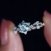 Natural Aquamarine & Diamond Design Ring SS0104