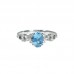 Aquamarine & Diamond White Gold Ring SS0103