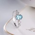 Oval Aquamarine & Diamond 14K Gold Ring SS0107
