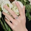 Oval Aquamarin Ve Pırlanta Vintage Yüzük SS0107