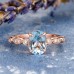Aquamarine & Diamond Rose Gold Ring SS0030