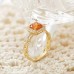 Cushion Citrine & Diamond Design Ring SS0243