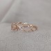 Morganite & Diamond Leaf Engagement Ring SS0056