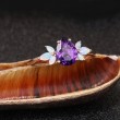 Drop Amethyst And Marquise Opal Ring 