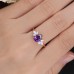 Drop Amethyst And Marquise Opal Ring 