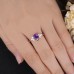 Drop Amethyst And Marquise Opal Ring 